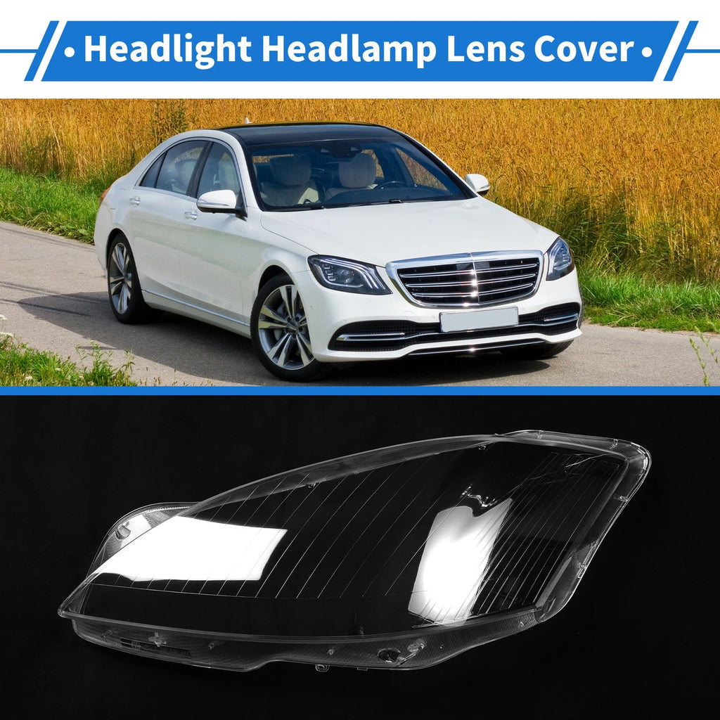 Headlight Lens Cover Front Left Replacement for Mercedes S-Class (2006–2009)