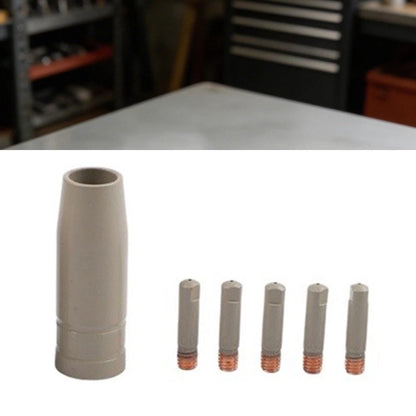 6PCS MIG Welding Replacement Tips and Nozzle for 15AK Torch