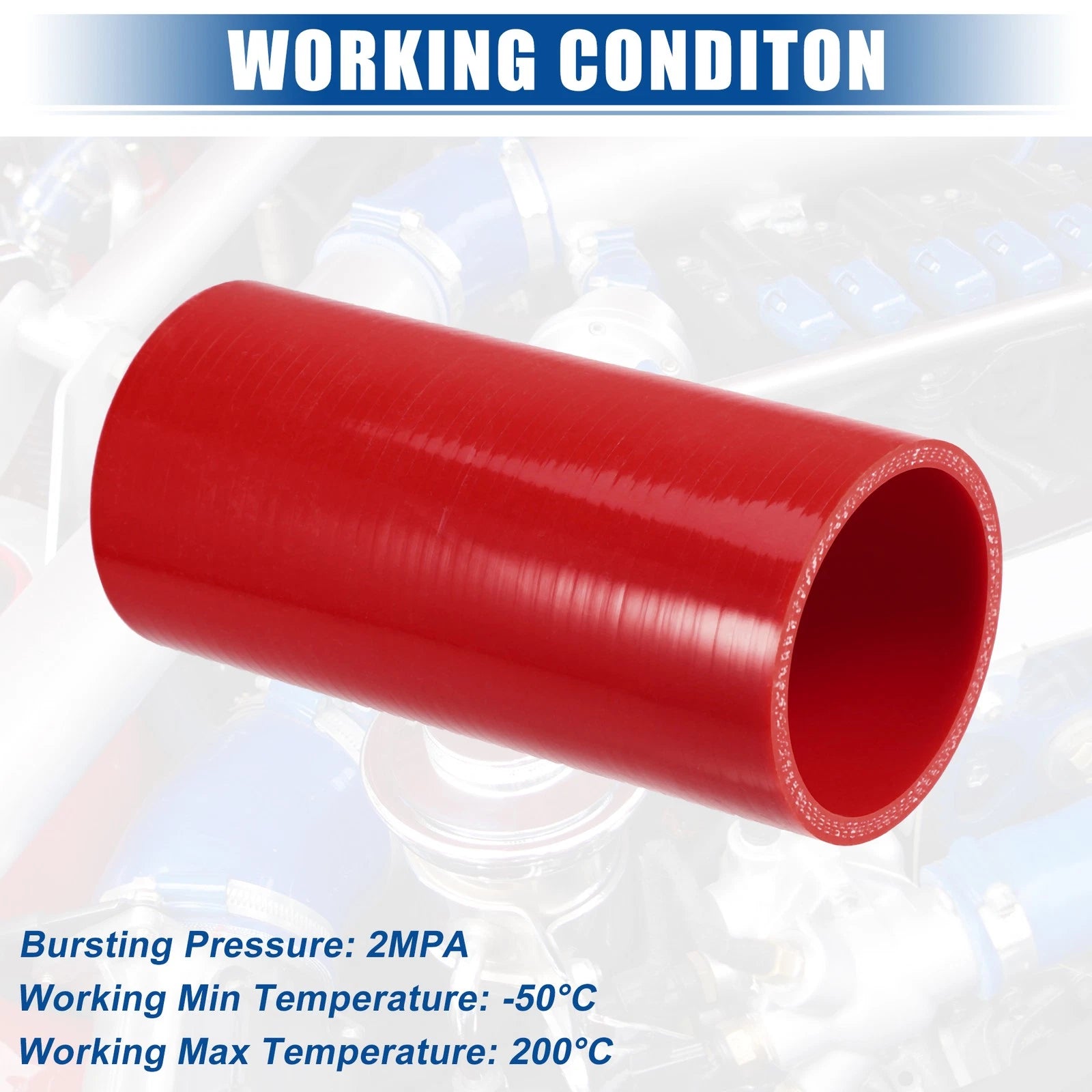 2.5" ID 6" Length Silicone Reducer Hose for Intercooler (Universal)