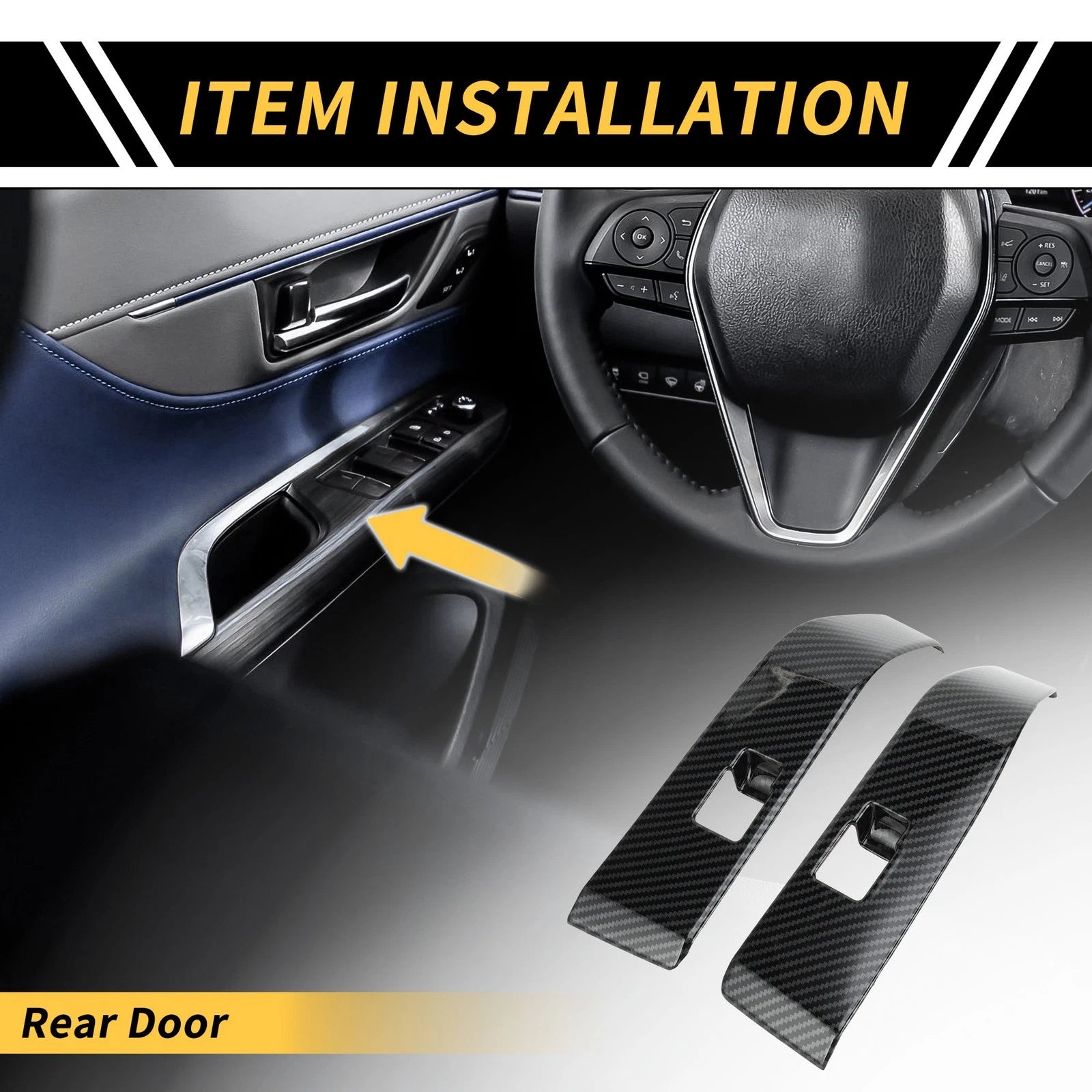 Rear Door Window Switch Panel Replacement for Toyota Tacoma (2016–2023)