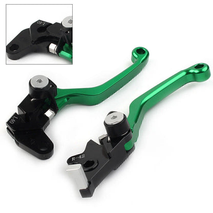 CNC Pivot Clutch Brake Levers for Suzuki DRZ400S/SM/E (2000–2022) - Green