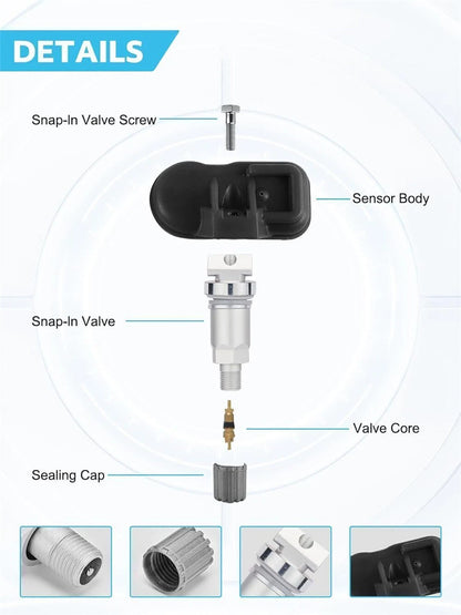 TPMS Tire Pressure Sensor BHB6-37140A Z24318R for Abarth Mazda CX-5 (2013–2017)