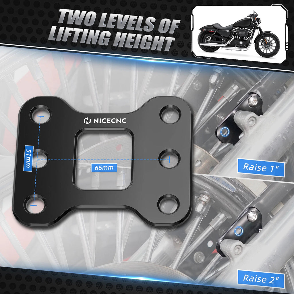 Front Fender Riser Bracket for Harley Sportster 1200 (2007–2023)
