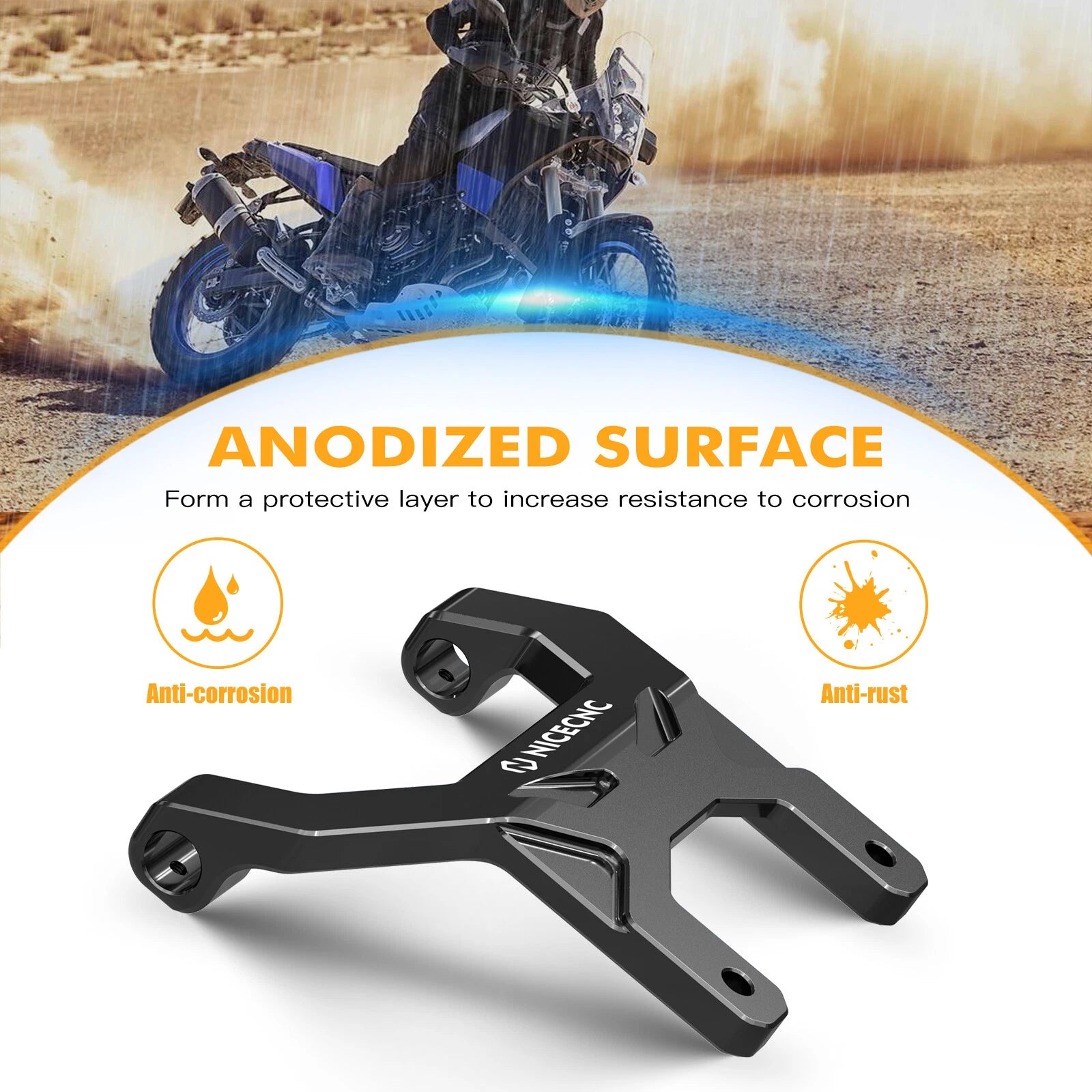 NICECNC Aluminum Dash Stabilizer for Yamaha Tenere 700 (2019–2023)