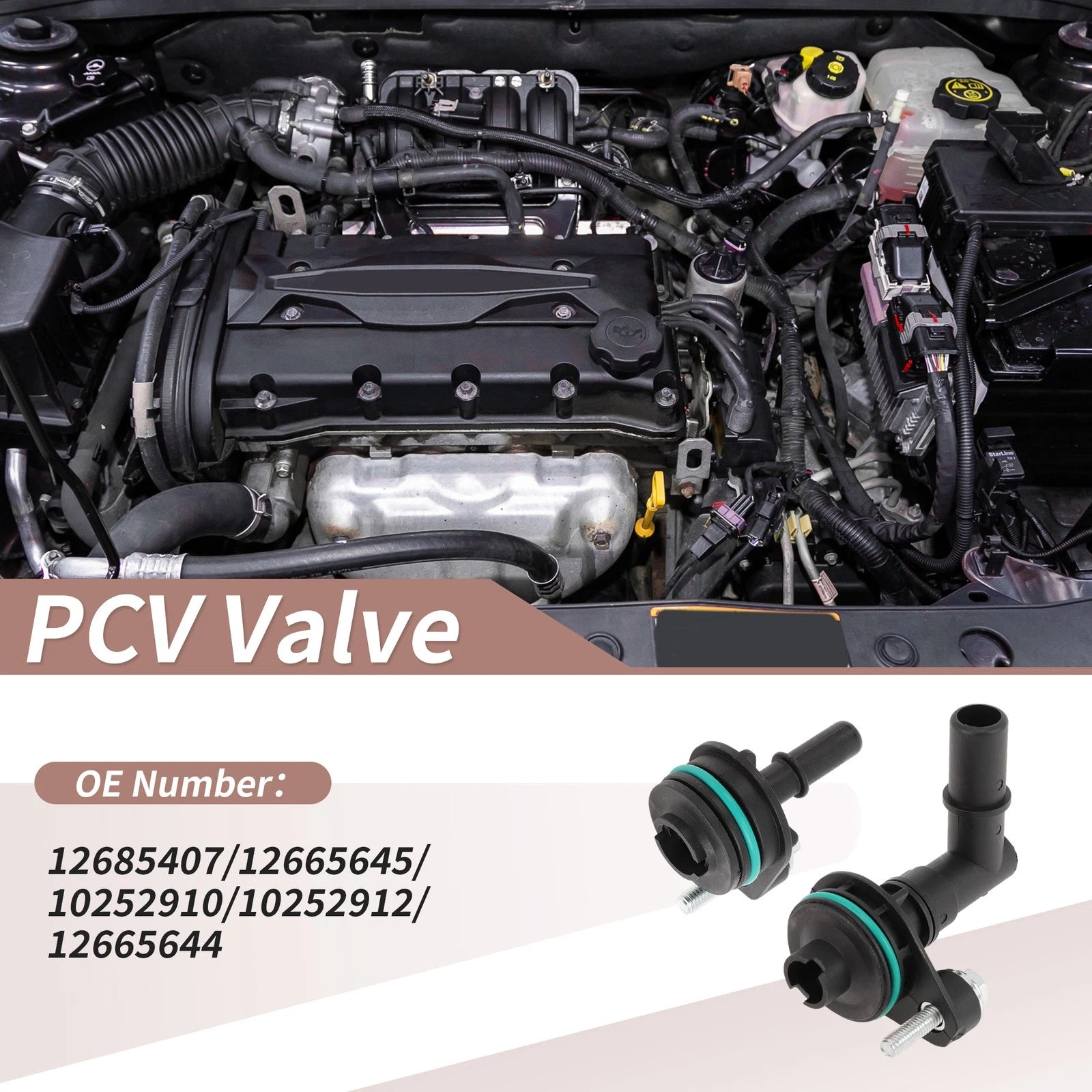 PCV Valve Replacement for Buick Encore (2016–2022) Plastic Metal Set