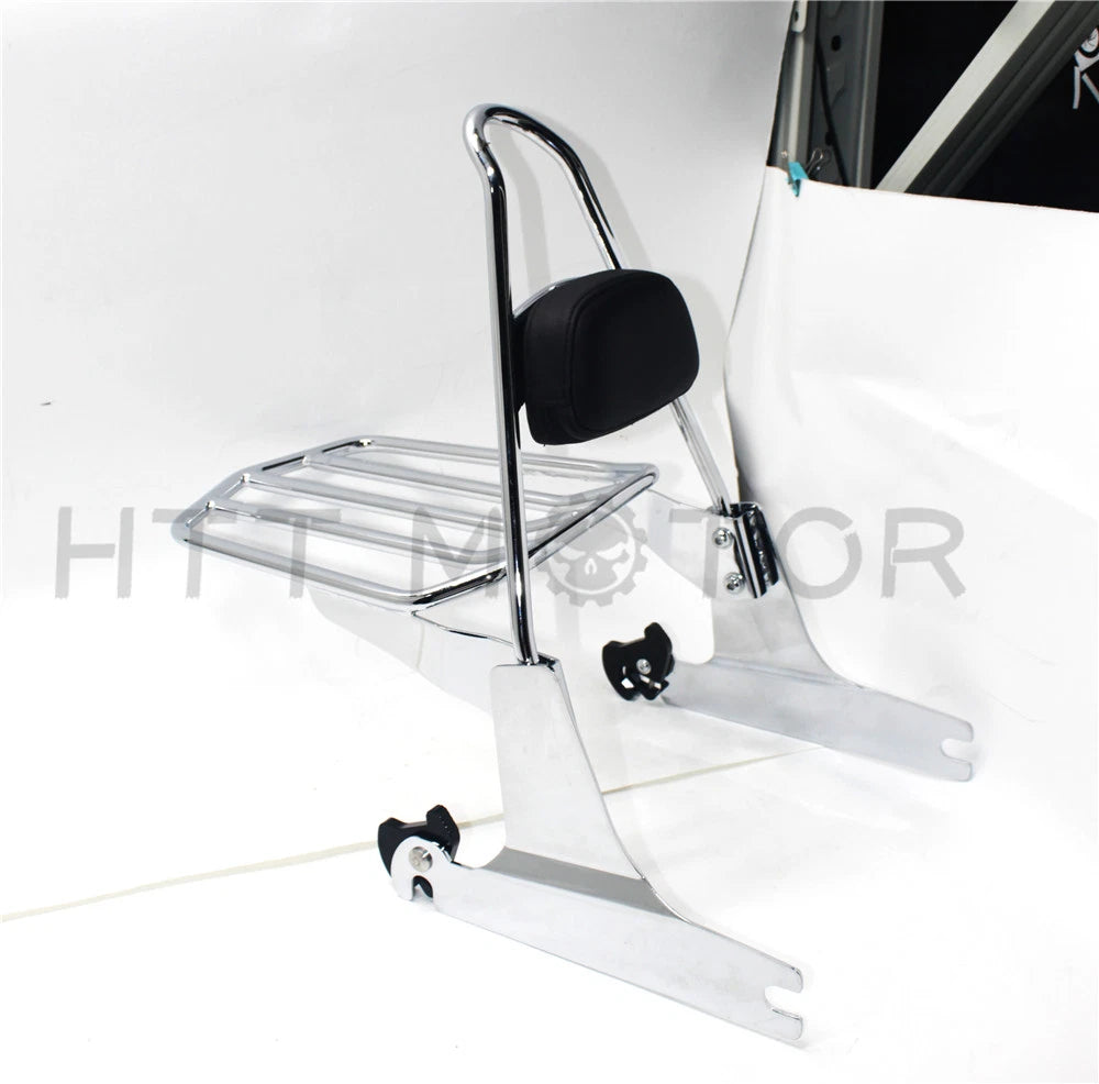 Passenger Sissybar Backrest Luggage Rack for Harley Softail (2006–2017)