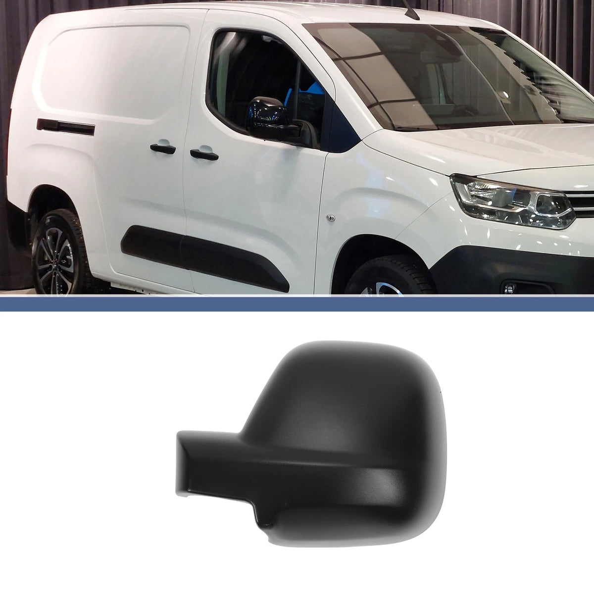 Left Passenger Side Mirror Cover Cap for Citroen Dispatch/Jumpy (2016–2023)