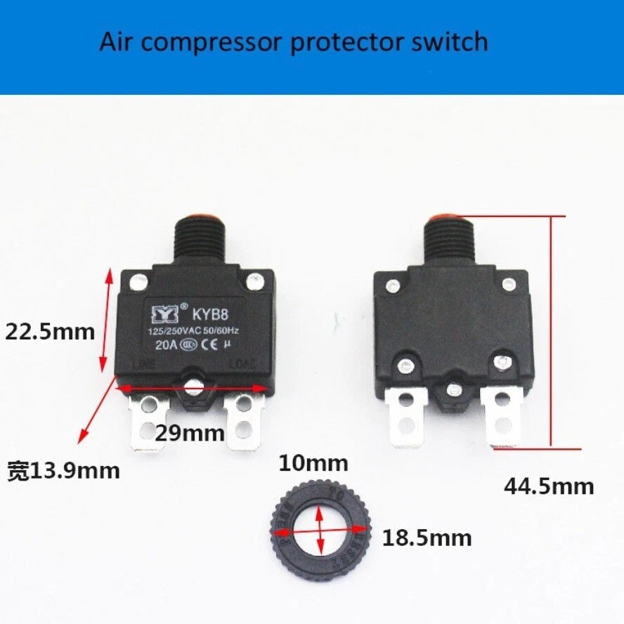 Air Compressor Thermal Overload Protector Switch for