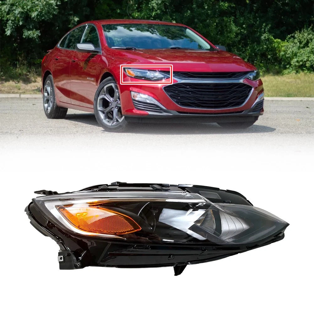 Halogen Headlight Right Side RH for Chevy Malibu (2019–2024)