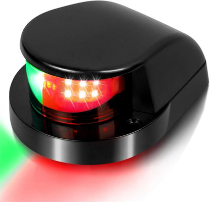 Boat Navigation Light Red-Green LED Marine Navigation Light Bow Lamp Black Shell