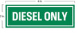 Set of 4 Diesel Only Vinyl Stickers for Truck