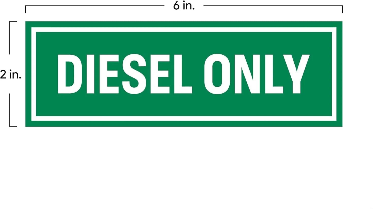 Set of 4 Diesel Only Vinyl Stickers for Truck