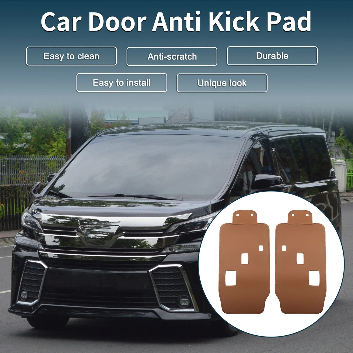 Car Door Anti Kick Pad Sticker Set for Toyota Vellfire Alphard 40 (2008–2021)