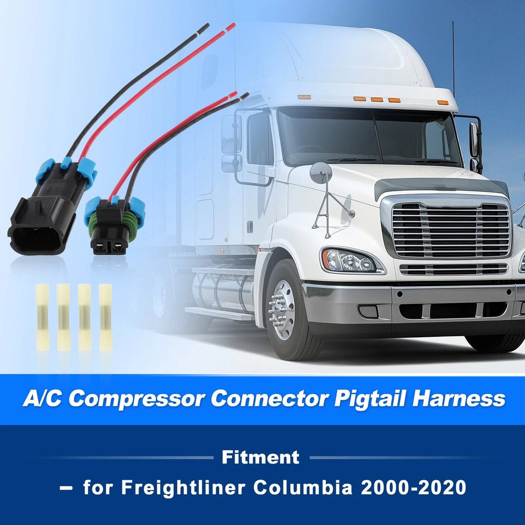 A/C Compressor Connector Pigtail Harness for Freightliner Columbia (2000–2009)