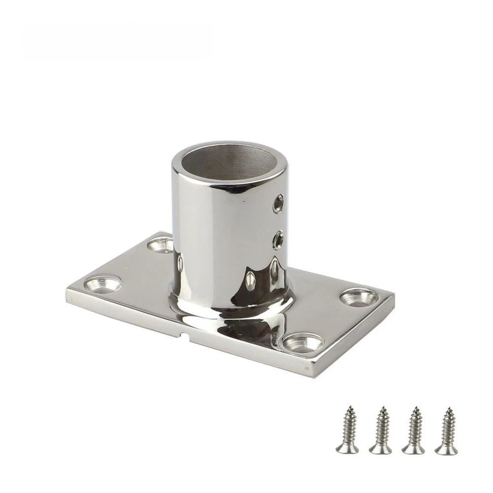 316 Stainless Steel Rectangular Handrail Base for Marine Use (22mm, 25mm)