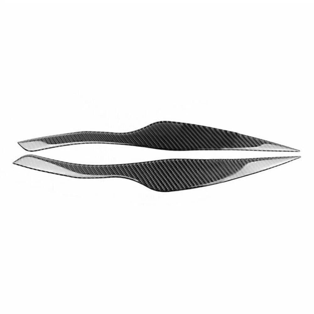 Carbon Fiber Headlight Eyelid Cover Trims for BMW E90 E91 (2005–2012)