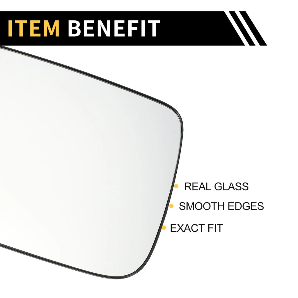 Heated Left Mirror Glass Replacement for Dodge Ram 1500 2500 (2011–2018)