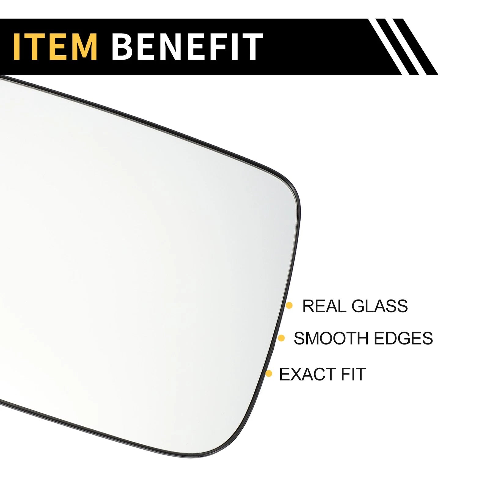 Heated Left Mirror Glass Replacement for Dodge Ram 1500 2500 (2011–2018)