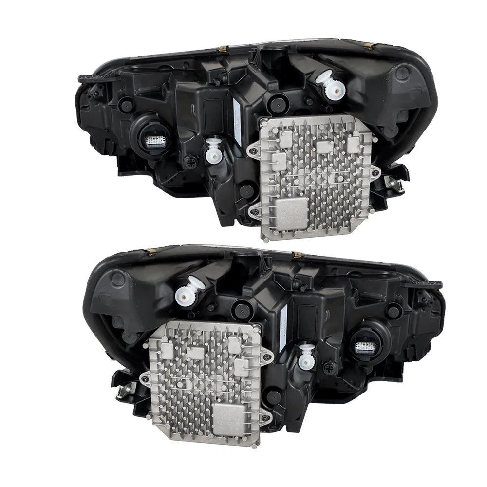 LED Headlights Assembly for Jeep Cherokee (2019–2022) LH+RH Black Clear Lens