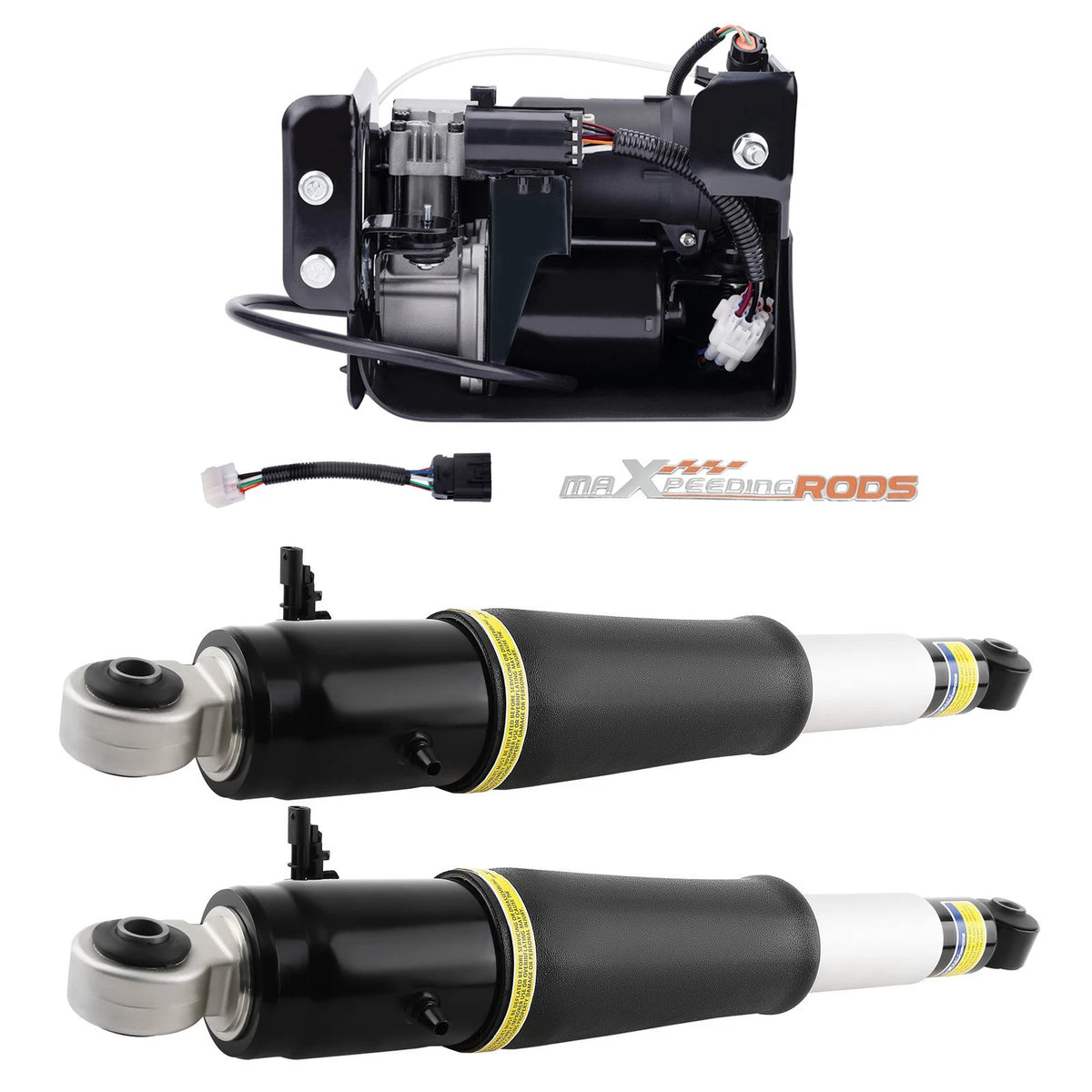 Pair Air Suspension Shocks & Compressor for Escalade Suburban Tahoe Yukon (2015–2020)