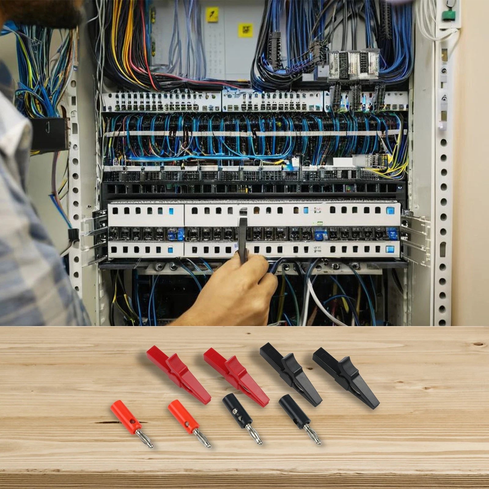 Electrical Testing Kit 4 Pair with Alligator Clips & Banana Connectors