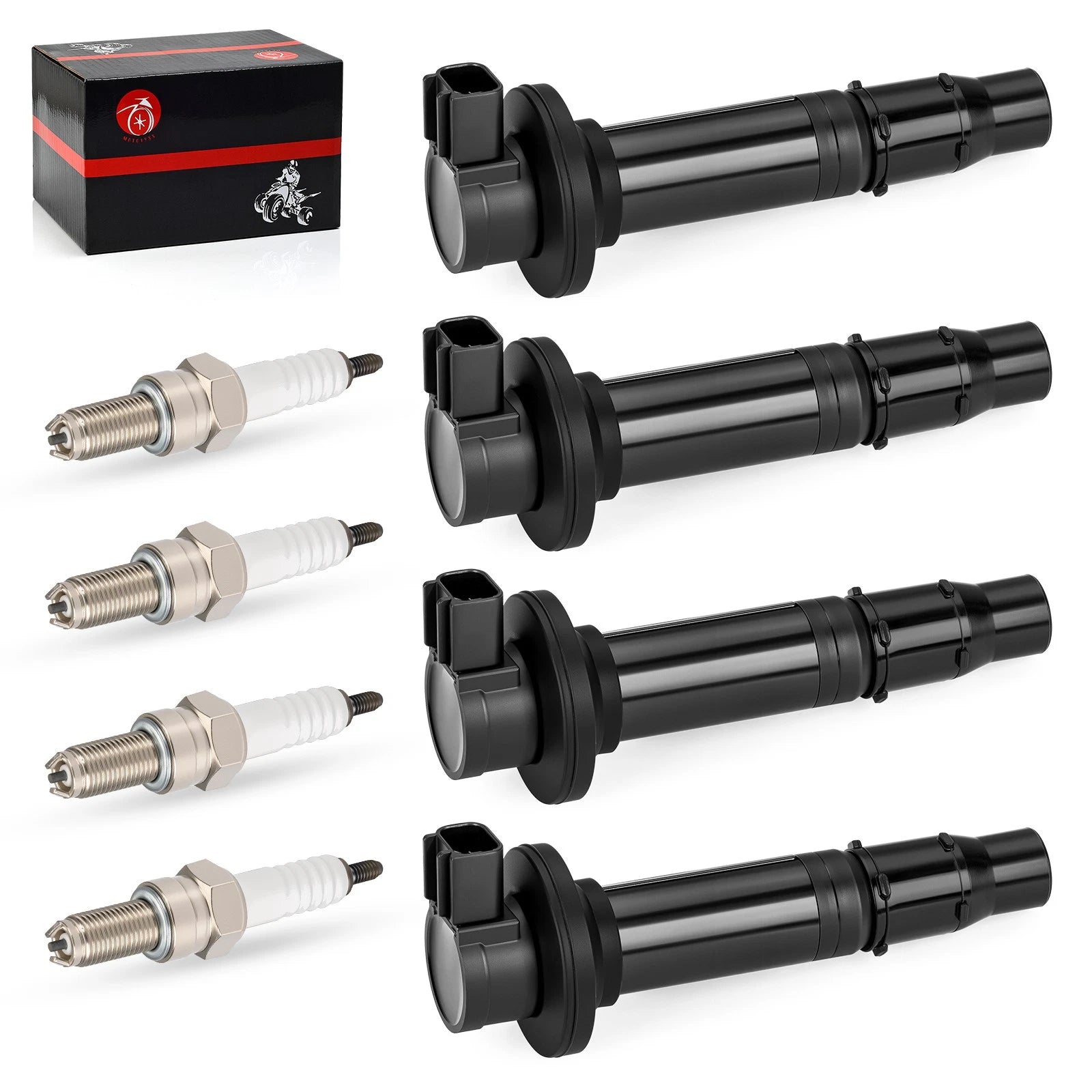 4X Ignition Coils for Yamaha YZF-R6 R6 (1999–2002) YZF R6S (2001) w/ Spark Plug