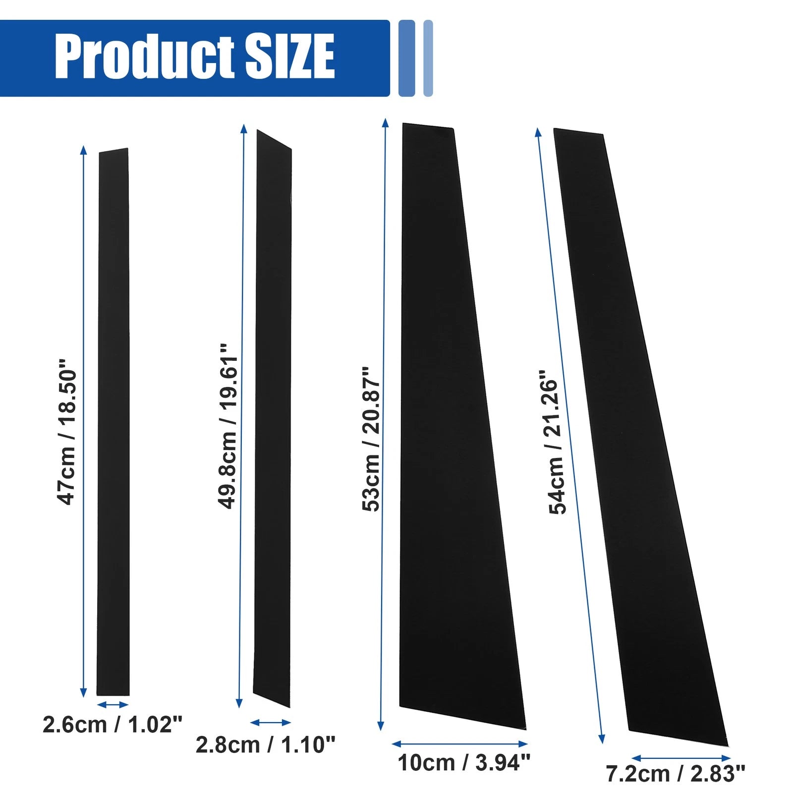 Glossy Black Door Window Pillar Posts Cover Trim for BMW X5 (2007–2014)