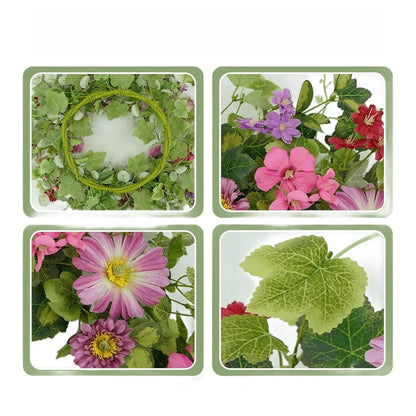 35cm 45cm Artificial Green Wreath for Door Wall Decoration