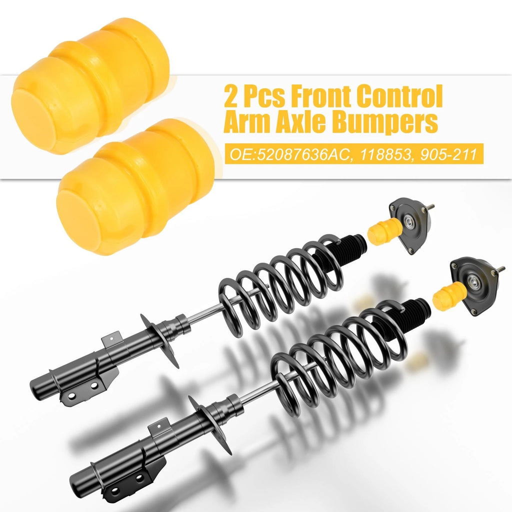 2pcs Front Control Arm Axle Bumper Replacement for Dodge Ram 3500 (1994–2002)