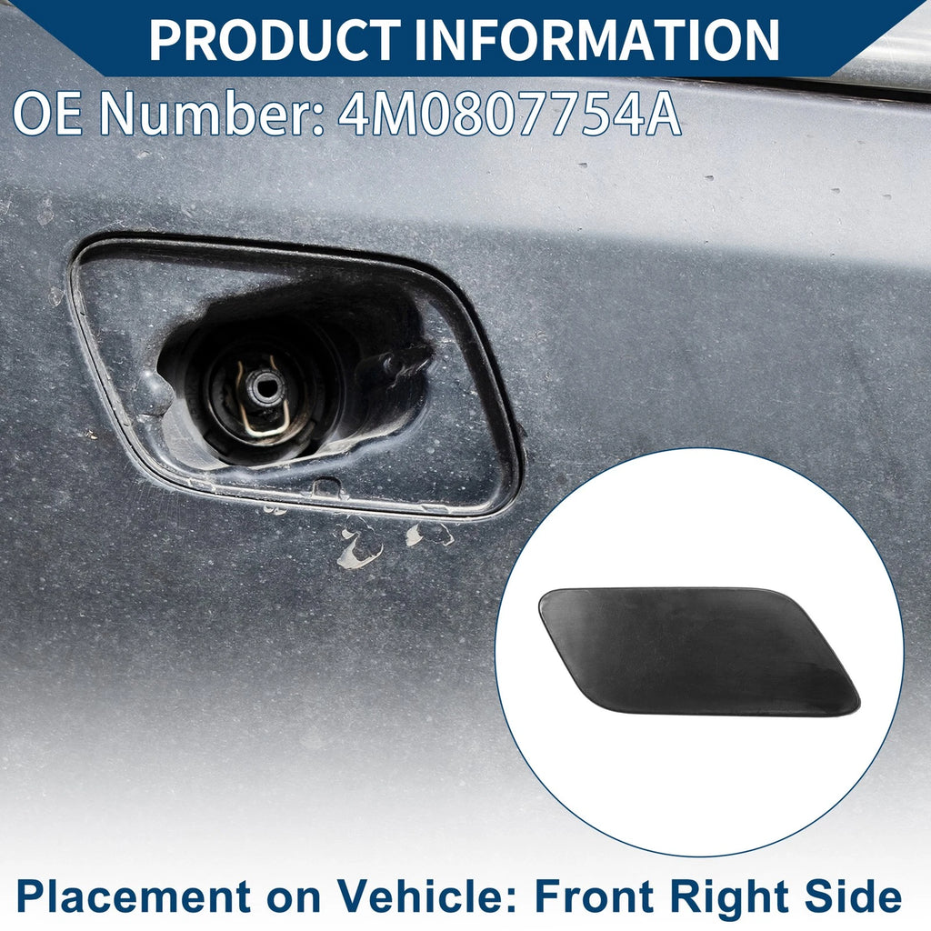 Washer Nozzle Cover Cap Front Right for Audi Q7 (2016–2021) Unpainted
