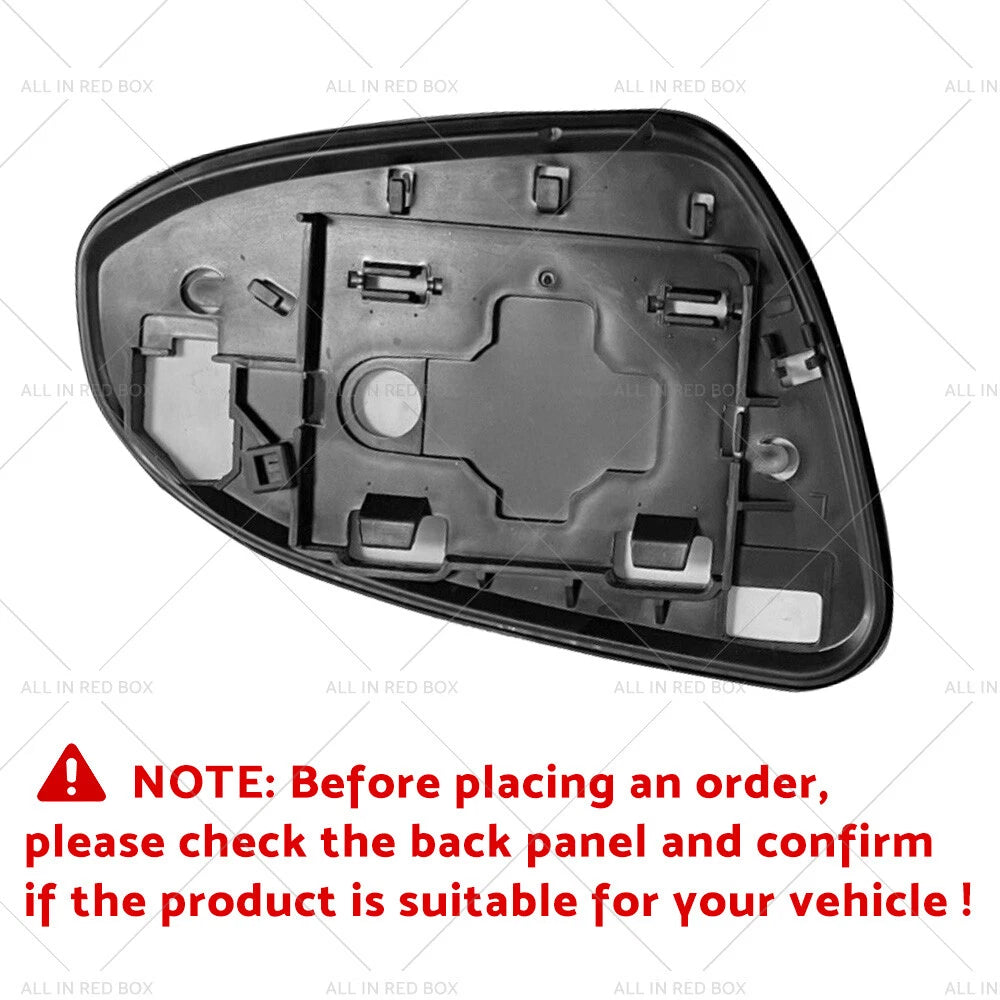 Left Passenger Side Mirror Glass for Toyota Yaris (2012–2017)