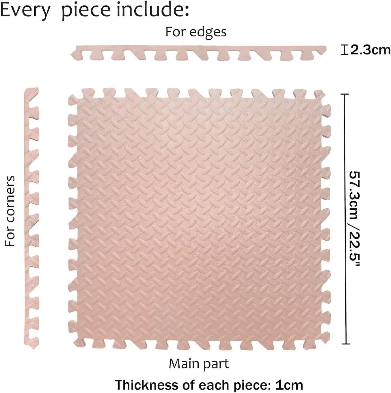 2X EVA Foam Interlocking Exercise Mats for Gym Floor Yoga Workout