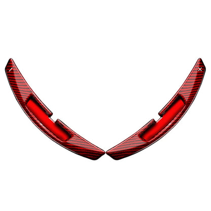 2X Steering Wheel Paddle Shifter Extensions for Porsche 911 (2021) Red Carbon Fiber
