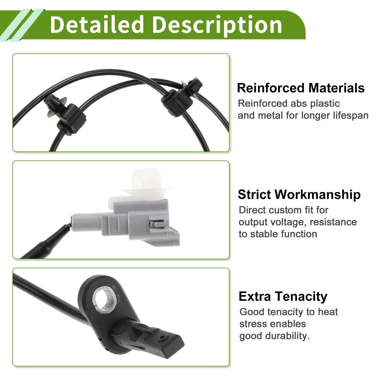 ABS Wheel Speed Sensor Rear Right Replacement for Subaru Legacy AWD (2010–2014)