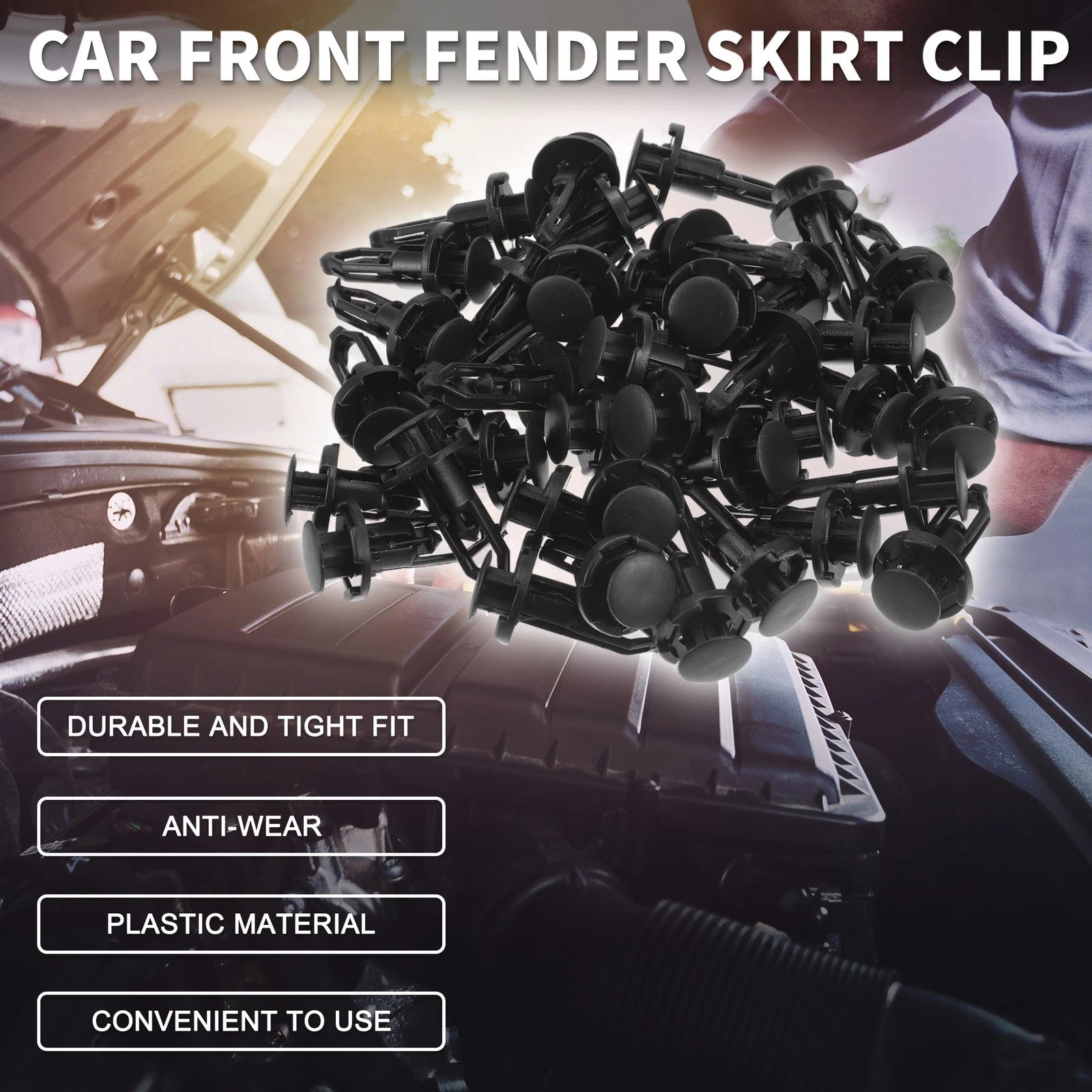 Front Fender Skirt Clips Replacement Set for Toyota 4Runner 2010-2023