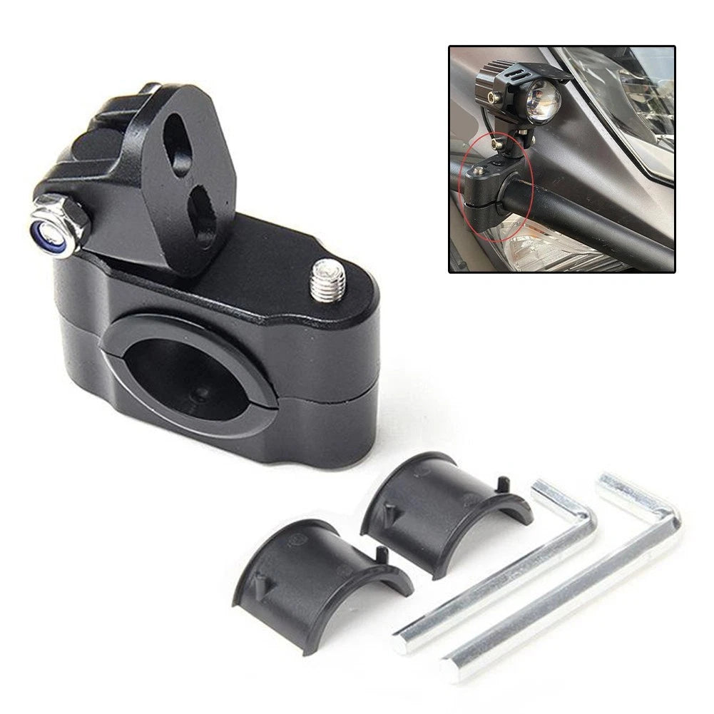 LED Spotlight Bracket Clamp for Motorcycle External Tube Mounts
