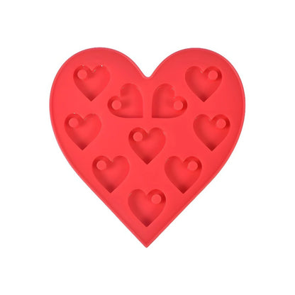 Heart Shaped Silicone Mold for Earrings (Epoxy Resin)
