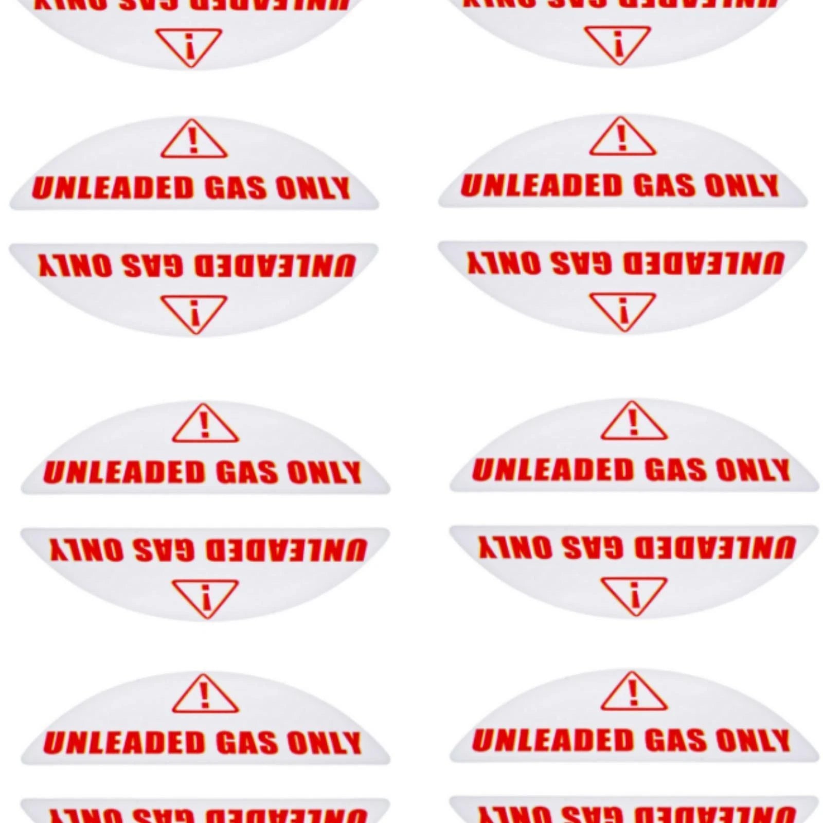 Set of 16 Unleaded Gas Only Stickers 0.82'' X 2.17'' for Cars Boats