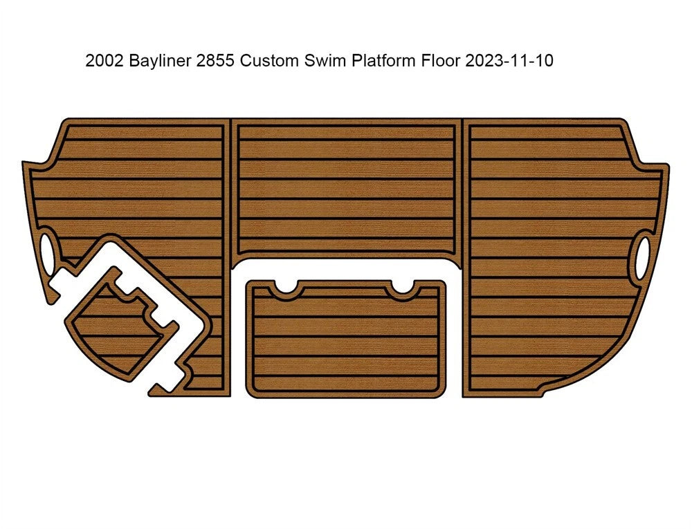 Swim Platform Pads for Bayliner 2855 (2002) - EVA Foam Teak Mat Flooring