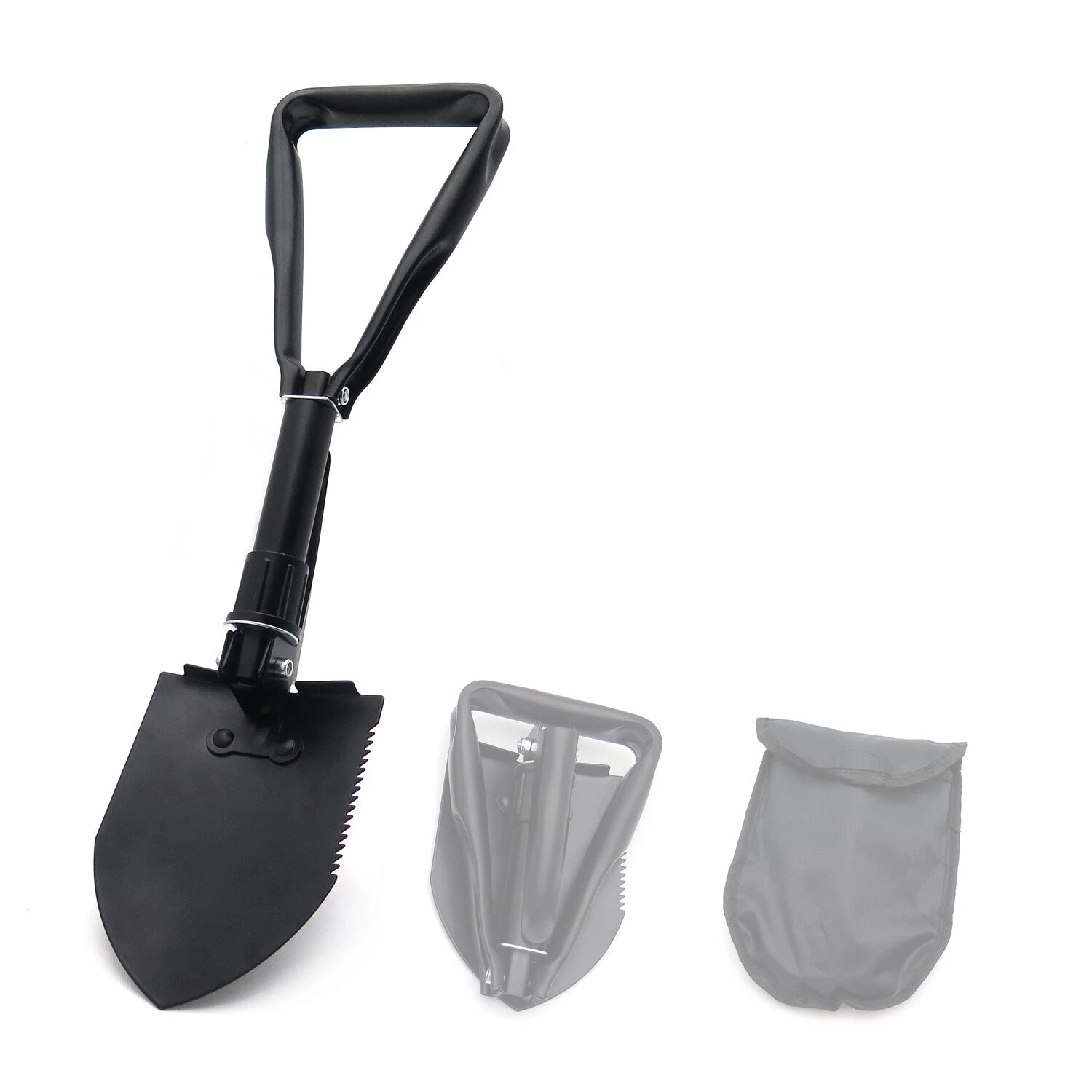 Tri-Fold Shovel for Military Style Camping Survival Scouting