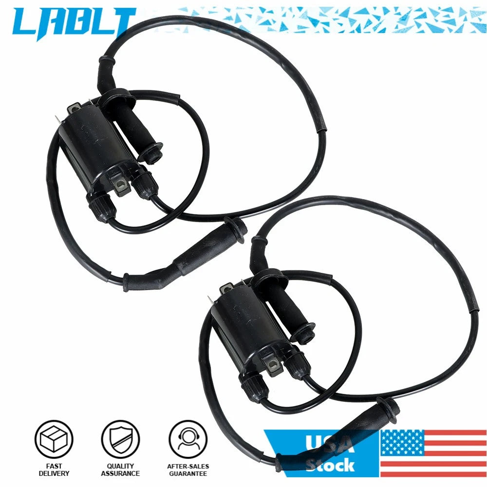 2X Ignition Coil & Plug Cap for Honda Shadow 1100 VT1100 (1987–2007)