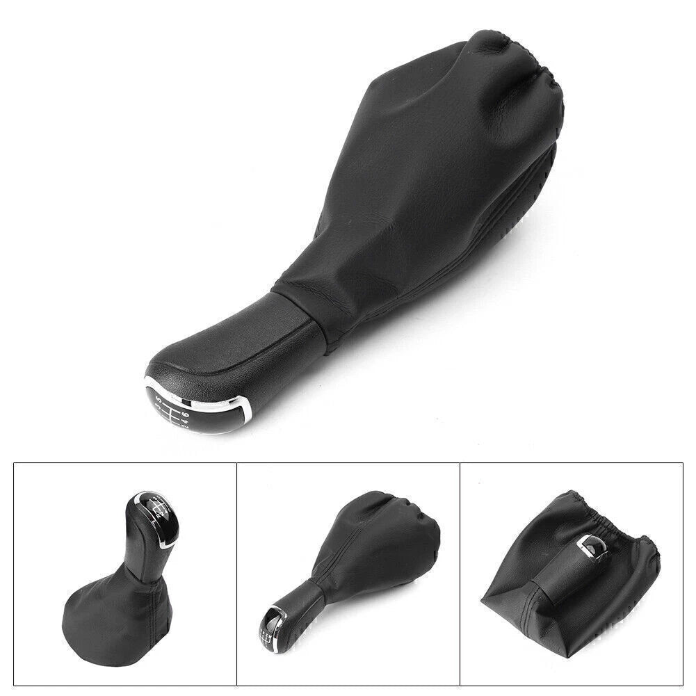 6 Speed Leather Shift Knob Gear Gaiter Boot for Mercedes C Class W203 (2000–2007)
