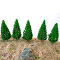 10pc Pine Tree Miniature Landscape Scenery for Train Railway