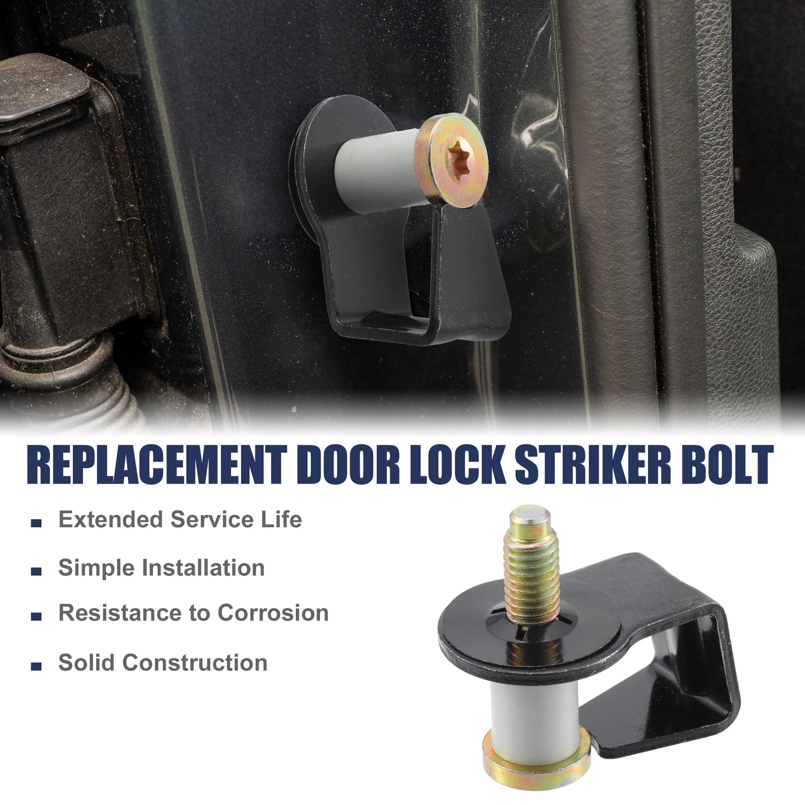 Door Latch Lock Bolts 2 Piece Replacement for Ford Bronco (1984–1996)