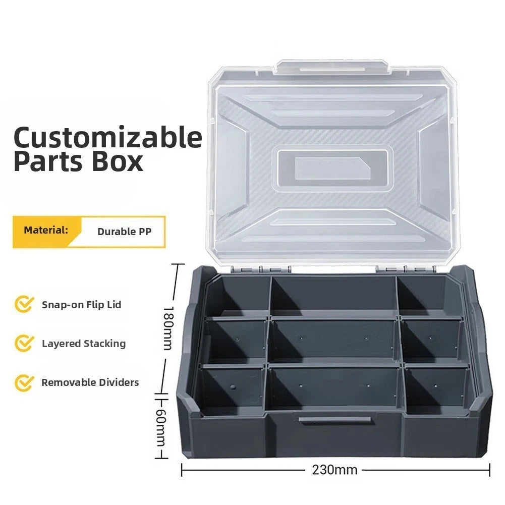 Adjustable Electrical Tool Storage Box for Efficient Organization