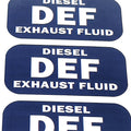 DEF Diesel Exhaust Fluid Sticker Decal for Various Vehicles (1x2 inch, Set of 24)