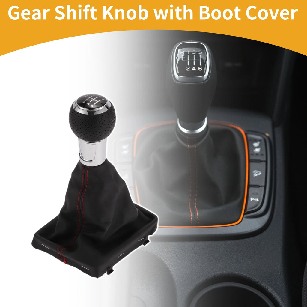 6 Speed Gear Shift Knob with Cover Replacement for Audi A3 (2010–2013)