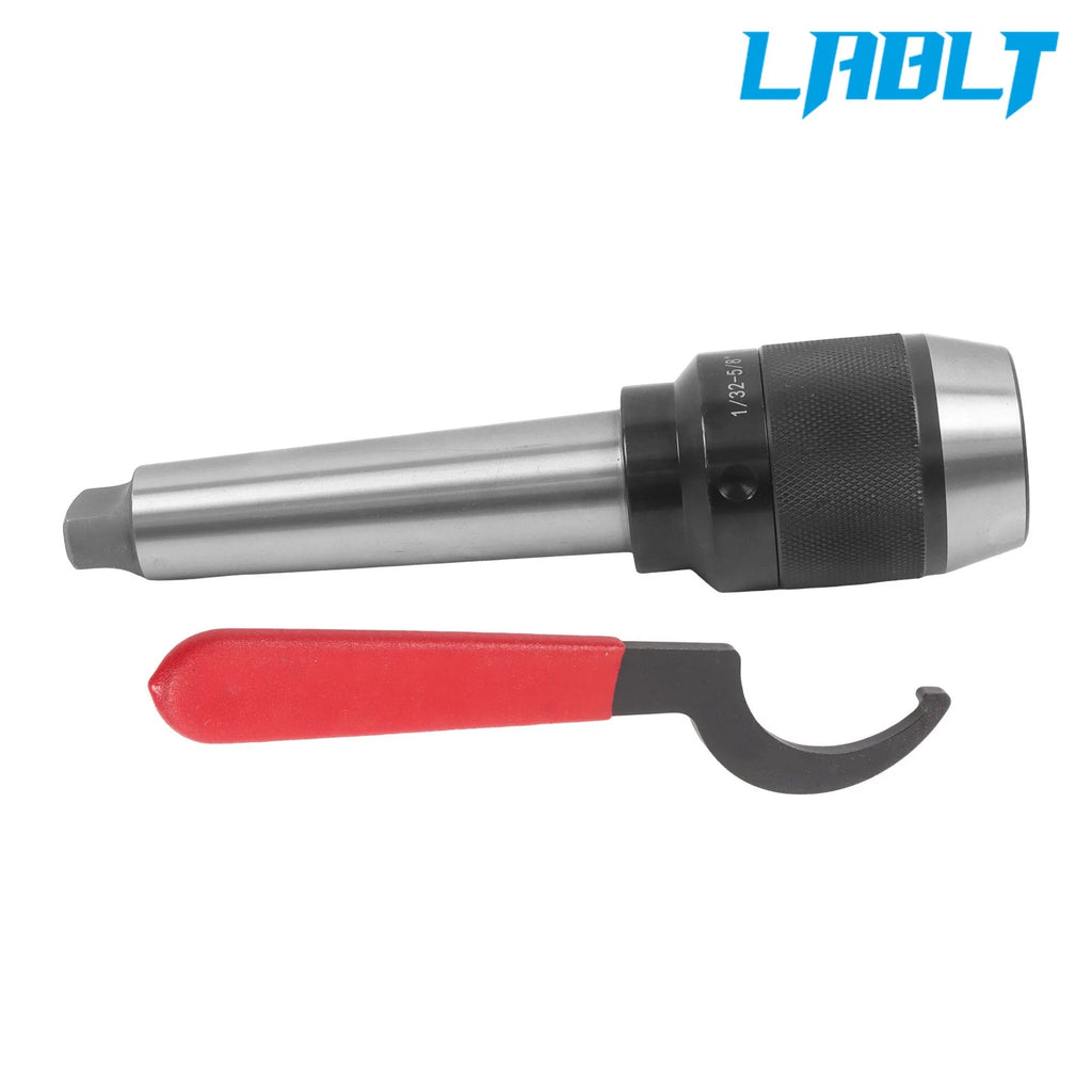 Keyless Drill Chuck with MT4 Shank & Spanner for LABLT (1/32" - 5/8")