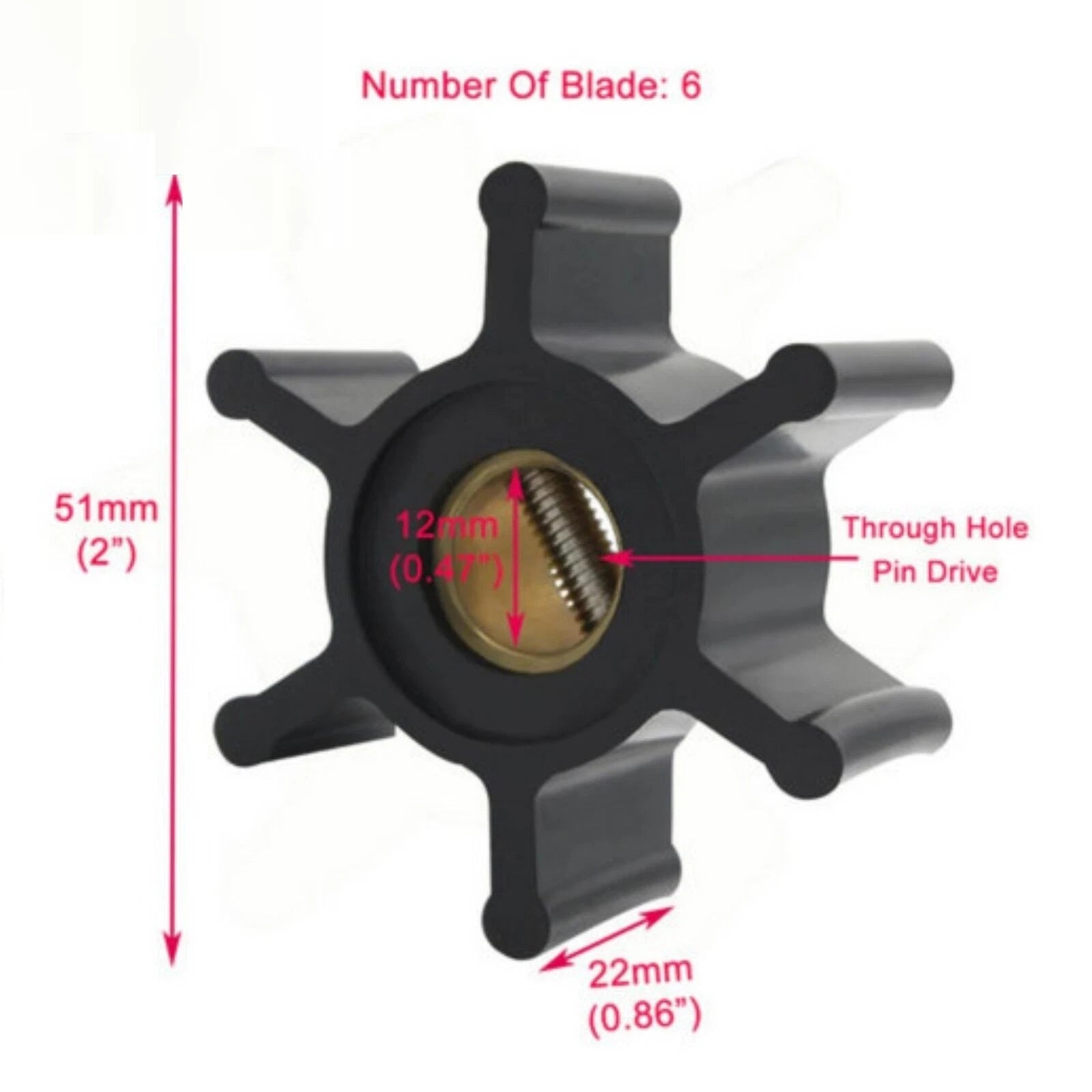 Impeller Repair Kit for Johnson 09-810B-1 Jabsco Mallory Yanmar F4B (N/A)
