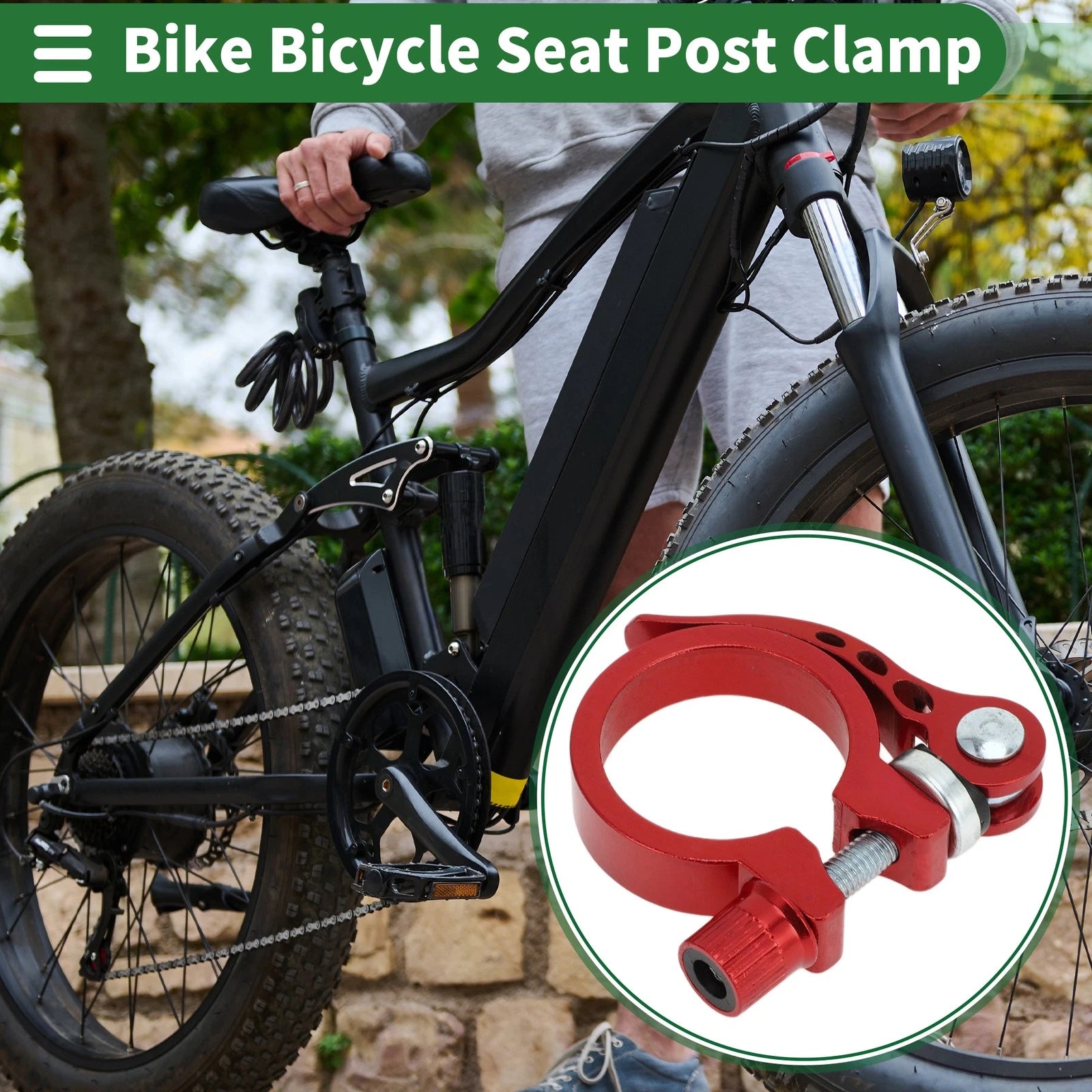 Seatpost Clamp Collar 34.9mm Replacement for Universal Bike Bicycle (All)